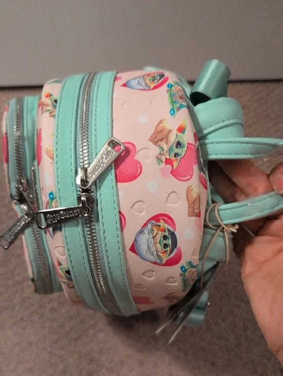 Loungefly Star Wars Grogu Heart Mini Backpack - Picture 6 of 9